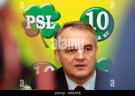 Waldemar Pawlak - ehemalige polnische Ministerpräsident - Polskie Stronnictwo Bauernpartei Partei (Bauernpartei) Stockfoto