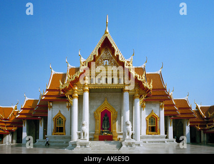 Wat Benchamabophit, gebaut aus Carrara-Marmor im Jahre 1899 war der letzte der großen Tempel in Bangkok, Thailand gebaut werden Stockfoto