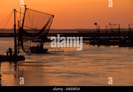 Angelboote/Fischerboote in den Hafen von Cocodrie im Delta Mississippi Flusses Stockfoto