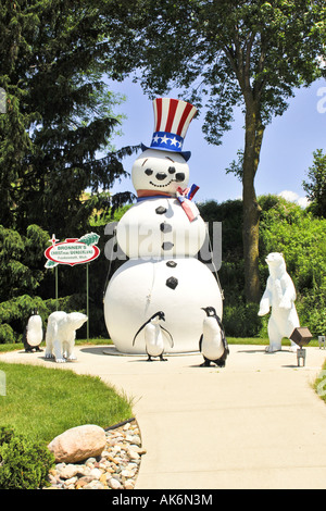 Riesiger Schneemann bei Bronner s Christmas Wonderland Frankenmuth Michigan MI Stockfoto
