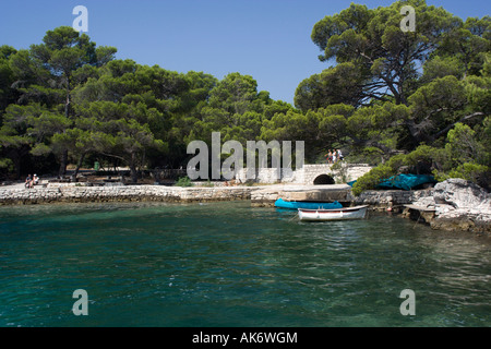 Salzige See Veliko Jezero oder großen See auf der Insel Mljet Kroatien Stockfoto