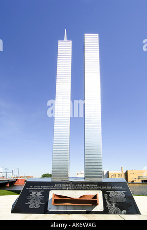 Denkmal für diejenigen, die in New York am 9 11 2001 in Green Bay, Wisconsin WI umgekommen Stockfoto