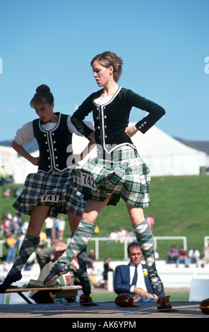 Scottish Highland Dancing bei der Cowal Versammlung, Dunoon, Schottland Stockfoto