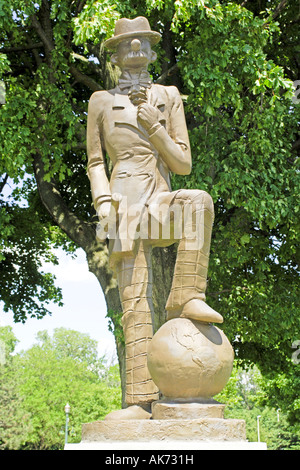 Commemorative statue Smith Schöpfer von Andy gump im Genfer See Wisconsin wi nach Sydney Stockfoto