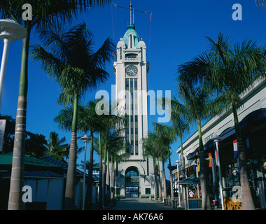 Aloha Tower Aloha Tower Marktplatz Honolulu Hawaii USA Stockfoto