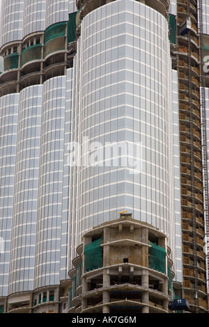 Unvollendete Buildng VAE Burj Dubai 'Dubai Turm' ich oder Burj Khalifa ist ein supertall Wolkenkratzer in Dubai, Vereinigte Arabische Emirate Stockfoto