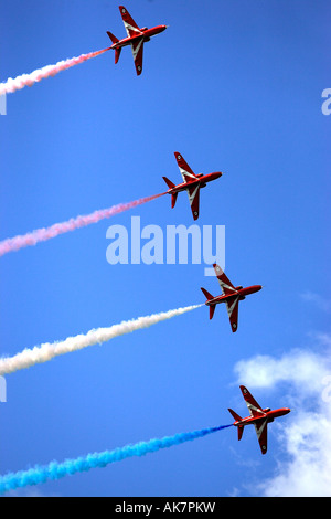 Red Arrows jährliche Anzeige über Bowness Bay Lake Windermere Views Cumbria UK Stockfoto