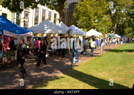 Masse auf dem Bauernmarkt auf dem Kapitol Madison Wisconsin Stockfoto