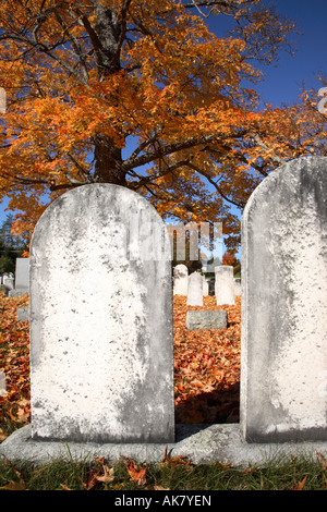 Chester Dorffriedhof in den Herbstmonaten befindet sich in Chester New Hampshire USA Stockfoto