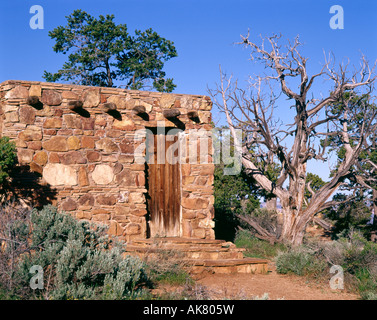 Stein-Dependance der Wachturm am Desert View am Südrand des Grand Canyon im nördlichen Arizona Stockfoto