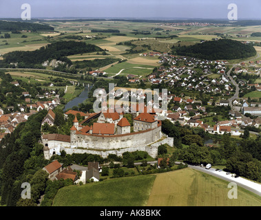 Schloss Harburg, zuerst in 12 bauen. Jahrhundert, Deutschland, Bayern Stockfoto