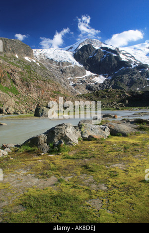 Gwaechtenhorn, 3420 m, Steingletscher am Sustenpass, Schweiz, Berner Oberland Stockfoto