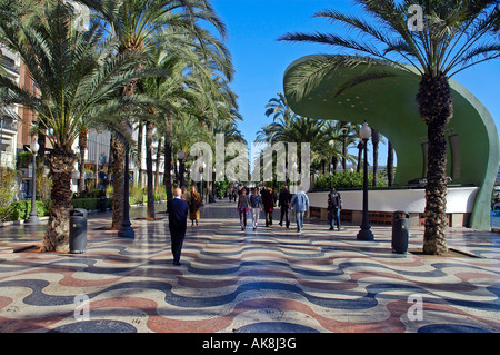 Promenade / Alicante Stockfoto