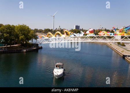 ONtario Platz Marina und Toronto Ontario Kanada Nordamerika Skyline Blick Stockfoto