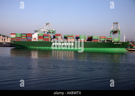 San Pedro California Containerschiff Stockfoto