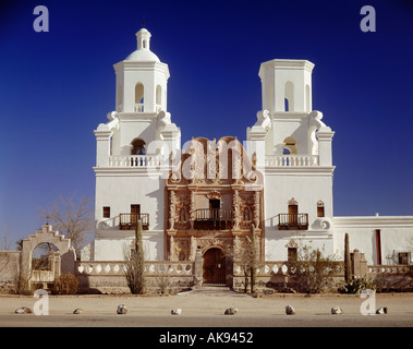 Mission San Xavier del Bac aus 1783 1797 Tucson Arizona USA Stockfoto