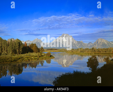 Oxbow Bend Mt Moran Grand-Teton-Nationalpark, Wyoming USA Stockfoto