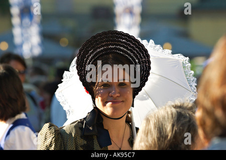 Festival Kocherlball im englischen Garten in München Morgen Bayern Stockfoto