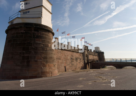 Fort Perch Rock in New Brighton, Wallasey, neue Brighton.The Fort entstand 1899 den Mesey Fluss Eingang, England zu verteidigen Stockfoto