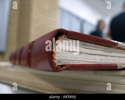 Detail von ein paar handgemachte Bücher Stockfoto