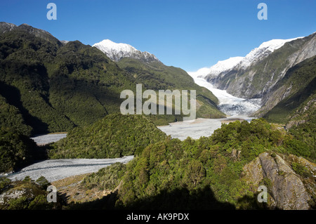 Franz Josef Glacier Westland Nationalpark Westküste Südinsel Neuseeland Stockfoto