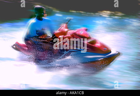 Jet-Ski-Spaß in den Tropen Stockfoto