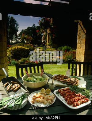 Prue Leith Barbecue zu Hause Stockfoto