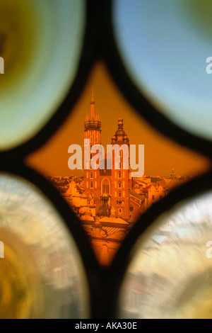 St Marys Mary Church Markt Quadrat Krakau Stockfoto