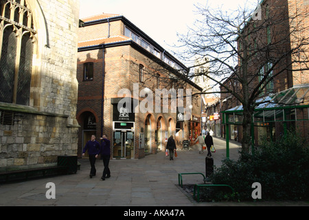 Eingang zum Yorvik Zentrum Viking Life Attraktion Coppergate York Stockfoto