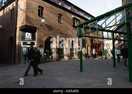 Eingang zum Yorvik Zentrum Viking Life Attraktion Coppergate York Stockfoto