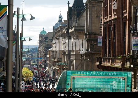 Buchanan Street U-Bahn-Station Eingang, Glasgow Schottland Europa Stockfoto