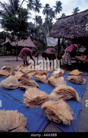 Banane Blatt bündelt als Geld in Trobriand-Inseln (Papua-Neuguinea) Stockfoto