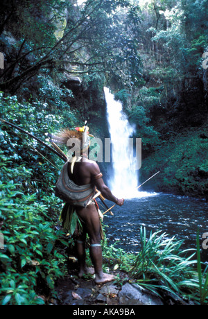 Huli-Krieger in Tari Highland Papua-Neu-Guinea Stockfoto