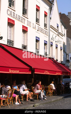 La Boheme, Place du Tertre, Montmartre, Paris, Frankreich Stockfoto