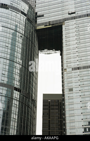 China, Provinz Guangdong, Guangzhou, Fenster-Scheiben, die Reinigung der Fassade des Wolkenkratzers Stockfoto