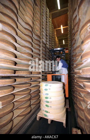 Fort Saint Antoine Käse Keller in der französischen Comte Region Frankreichs Stockfoto