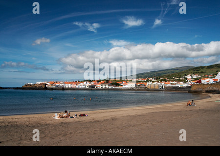 Baia de Porto Pim am Stadtrand von Horta auf Faial Insel Stockfoto