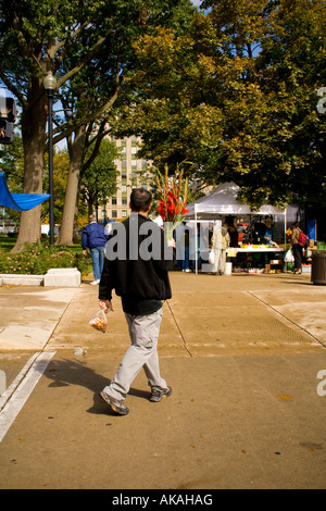 Madison Wisconsin Bauernmarkt Capitol am Wochenende Stockfoto