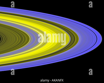 Die Ringe des Saturn. Stockfoto