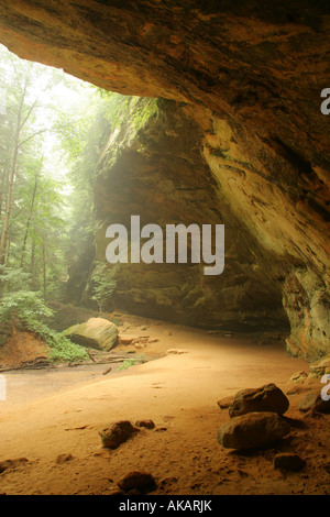 Ash-Höhle bei Hocking Hills State Park-Ohio Stockfoto