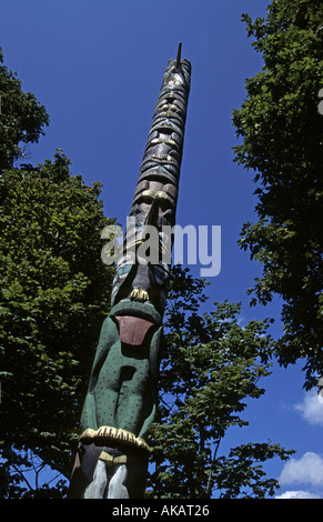 Totems British Columbia Kanada Stockfoto