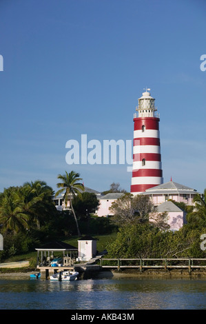 "Loyalist Cays", Elbow Cay, Hope Town, Bahamas, Abacos Elbow Cay Lighthouse Stockfoto