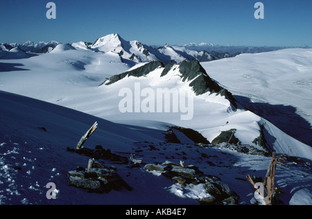 Die Weisskugel aus den Fluchtkogel, Ötztaler Alpen, Österreich Stockfoto