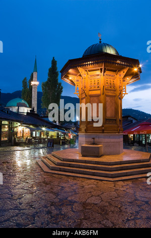 Sebilj (maurischen Brunnen), Bascarsija Bezirk, Sarajevo, Bosnien und Herzegowina Stockfoto