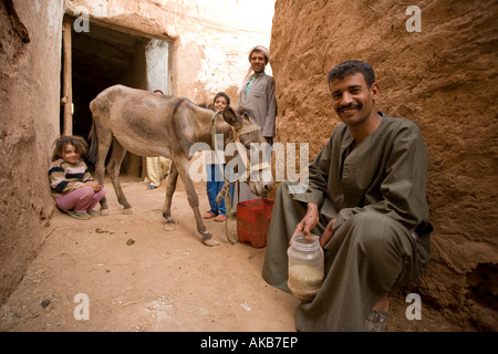 Alte Stadt von Mut, Dakhla Oase, Ägypten Stockfoto