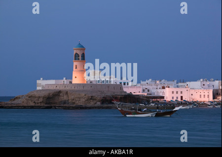 Oman, Sharqiya Region, Sur, Ayajh Stadt, Sur Leuchtturm Stockfoto