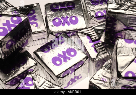 Oxo Brühwürfel Essen Aroma Stockfoto