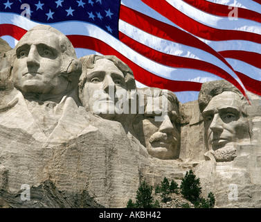 USA - SOUTH DAKOTA: Mount Rushmore Nationalmonument Stockfoto