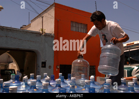 Arbeiter-Oaxaca-Stadt Mexiko Stockfoto