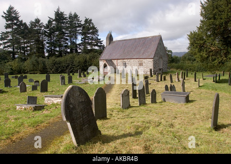 Wales Gwynedd Bala Llangower St. Cywairs Kirche und Friedhof C8th Stockfoto